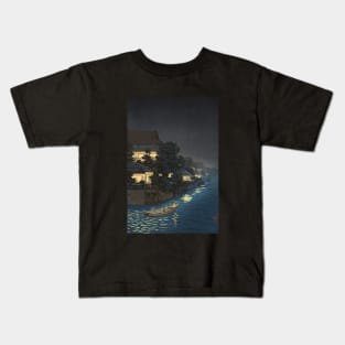 Yanagibashi Bridge by Tsuchiya Koitsu Kids T-Shirt